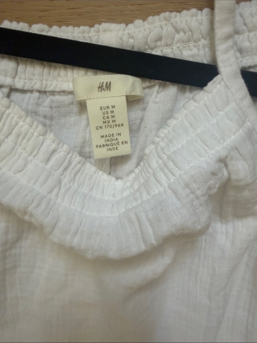 H&M White Cotton Gauzy Midi Dress with Spaghetti Straps NWT Medium - Picture 2 of 3